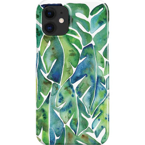 Cat Coq Tropical Leaves iPhone 12 Mini Lite Case