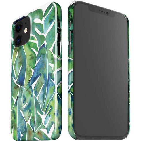 Cat Coq Tropical Leaves iPhone 12 Mini Lite Case