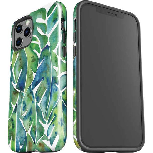 Cat Coq Tropical Leaves iPhone 12 Pro Impact Case