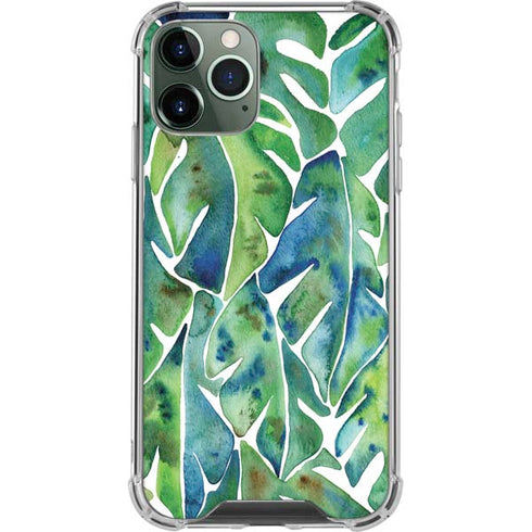 Cat Coq Tropical Leaves iPhone 12 Pro Max Clear Case