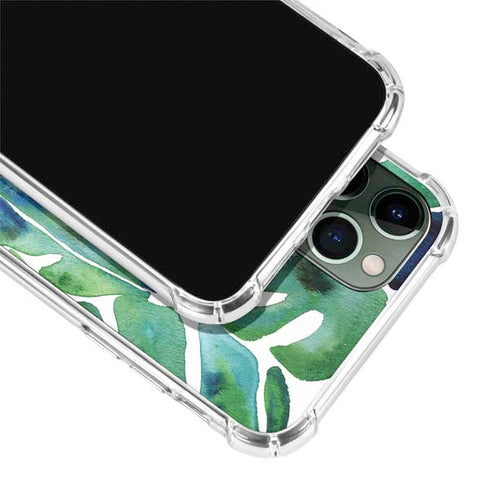 Cat Coq Tropical Leaves iPhone 12 Pro Max Clear Case