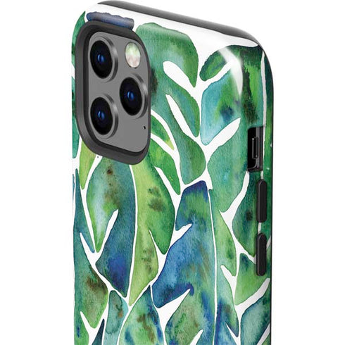 Cat Coq Tropical Leaves iPhone 12 Pro Max Impact Case