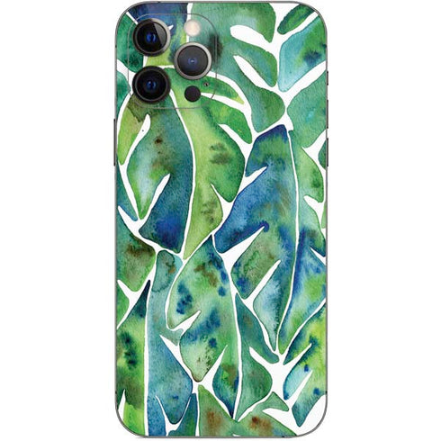 Cat Coq Tropical Leaves iPhone 12 Pro Skin