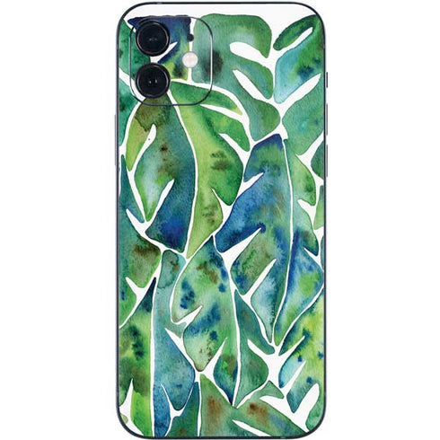 Cat Coq Tropical Leaves iPhone 12 Skin