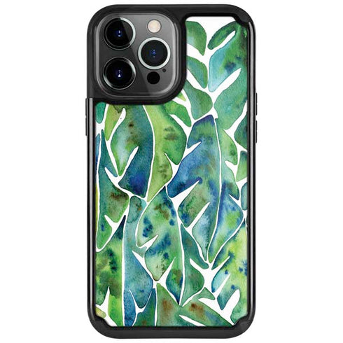 Cat Coq Tropical Leaves iPhone 13 Pro Cargo Case