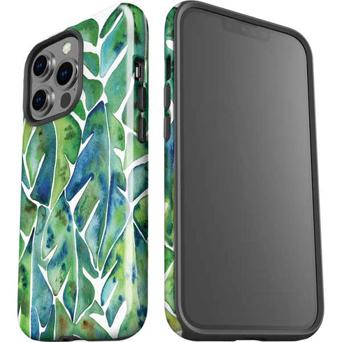 Cat Coq Tropical Leaves iPhone 13 Pro Impact Case