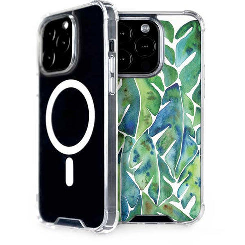 Cat Coq Tropical Leaves iPhone 13 Pro MagSafe Case