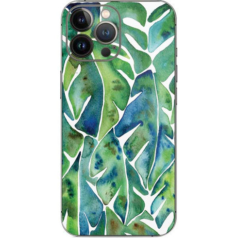 Cat Coq Tropical Leaves iPhone 13 Pro Max Skin