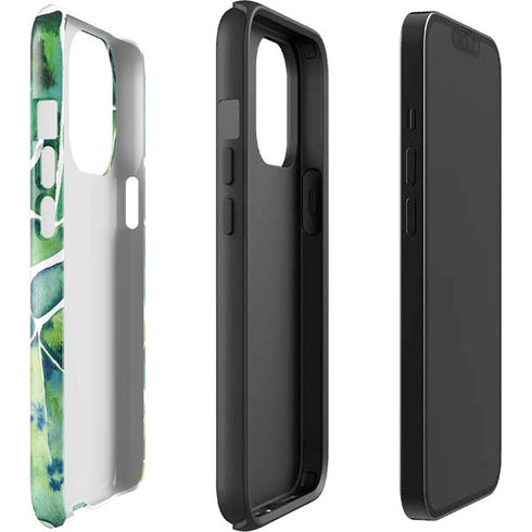 Cat Coq Tropical Leaves iPhone 14 Pro Impact Case
