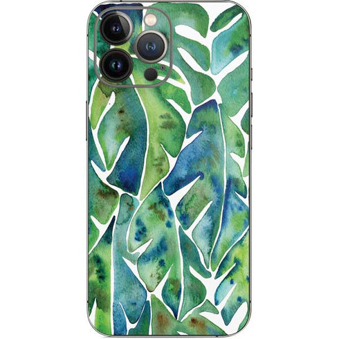Cat Coq Tropical Leaves iPhone 14 Pro Max Skin