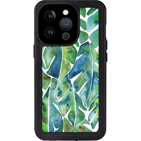 Tropical Leaves by Cat Coq iPhone 15 Pro Waterproof Case