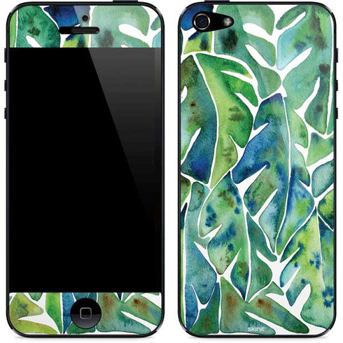 Cat Coq Tropical Leaves iPhone 5/5s/5SE Skin