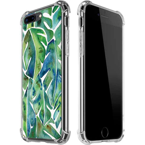 Tropical Leaves by Cat Coq iPhone 7/8 Plus Clear Case