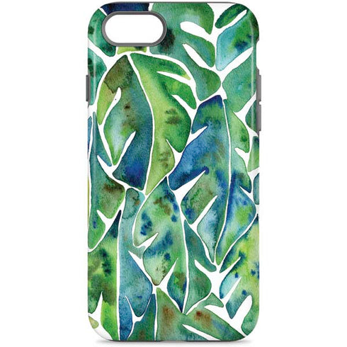 Cat Coq Tropical Leaves iPhone 8 Pro Case