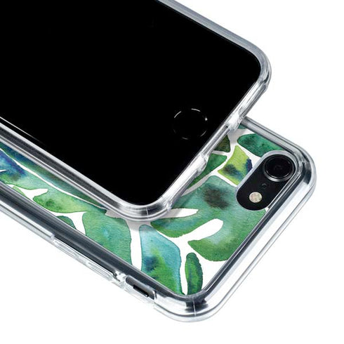 Cat Coq Tropical Leaves iPhone SE (2nd & 3rd Gen) Clear Case