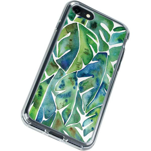 Cat Coq Tropical Leaves iPhone SE (2nd & 3rd Gen) Clear Case
