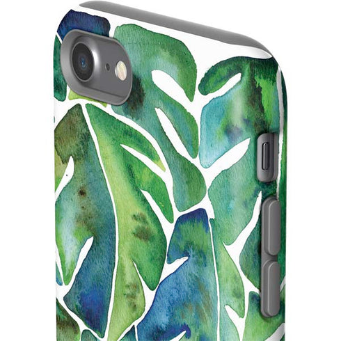 Cat Coq Tropical Leaves iPhone SE (2nd & 3rd Gen) Pro Case