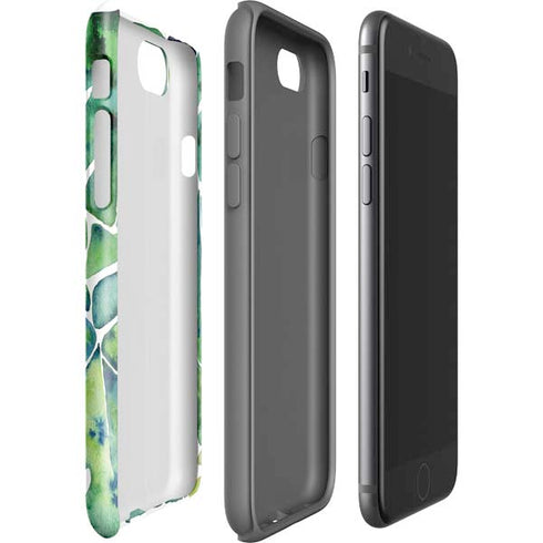 Cat Coq Tropical Leaves iPhone SE (2nd & 3rd Gen) Pro Case