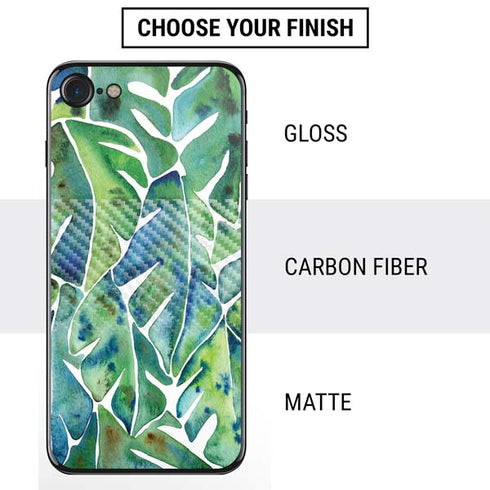 Cat Coq Tropical Leaves iPhone SE (2nd & 3rd Gen) Skin