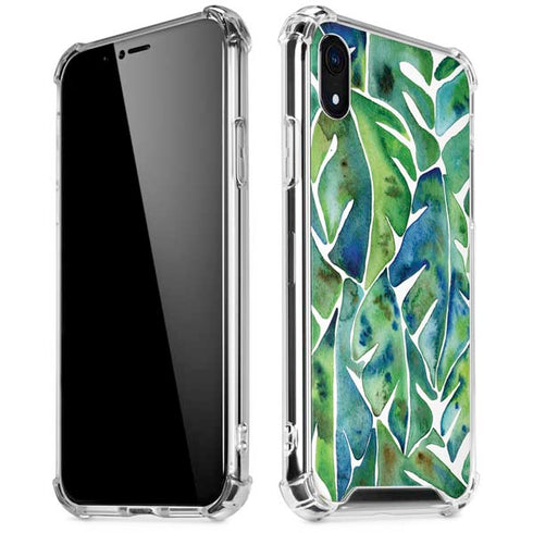 Tropical Leaves by Cat Coq iPhone XR Clear Case