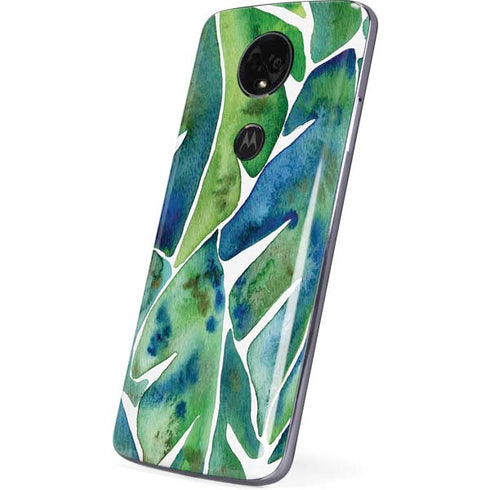 Cat Coq Tropical Leaves Moto E5 Plus Skin