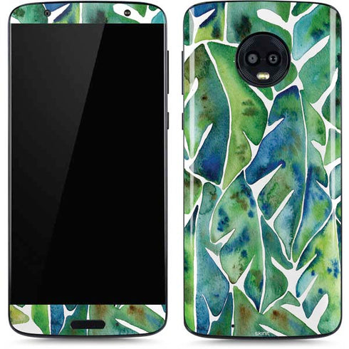 Cat Coq Tropical Leaves Moto G6 Skin