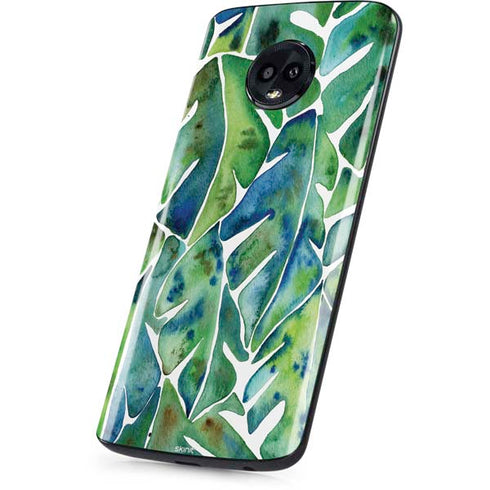 Cat Coq Tropical Leaves Moto G6 Skin