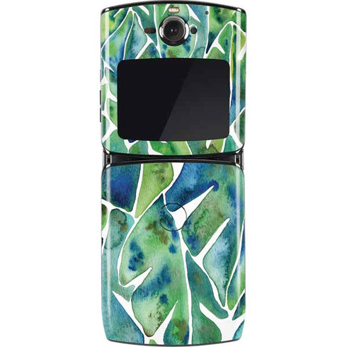 Cat Coq Tropical Leaves Motorola RAZR Skin