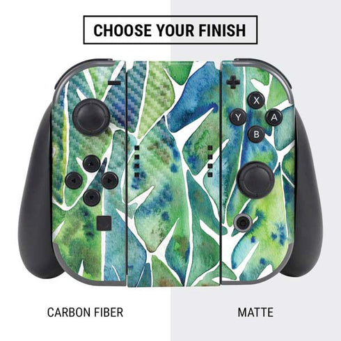 Cat Coq Tropical Leaves Nintendo Switch Bundle Skin