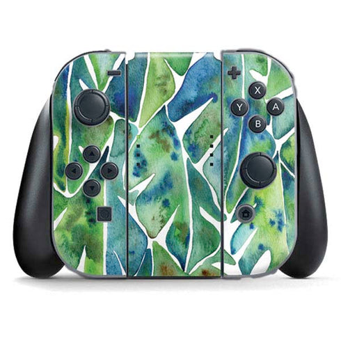 Tropical Leaves by Cat Coq Nintendo Switch (2017-2021) Joy-Con Controller Skin