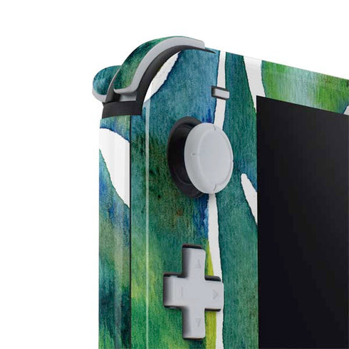 Cat Coq Tropical Leaves Nintendo Switch Lite Skin