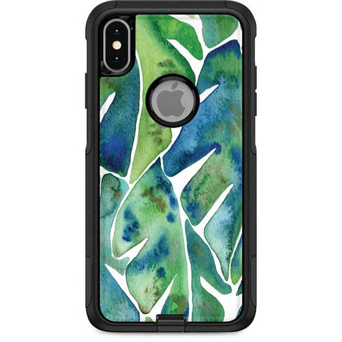 Cat Coq Tropical Leaves Otterbox Commuter iPhone Skin
