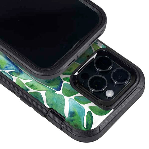 Tropical Leaves by Cat Coq Otterbox Defender iPhone Skin