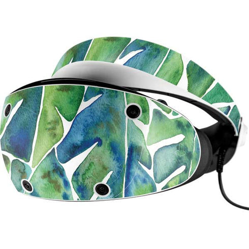 Cat Coq Tropical Leaves PlayStation VR2 Skin