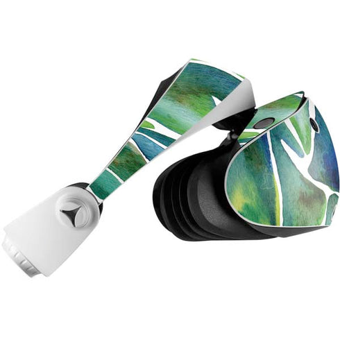 Cat Coq Tropical Leaves PlayStation VR2 Skin