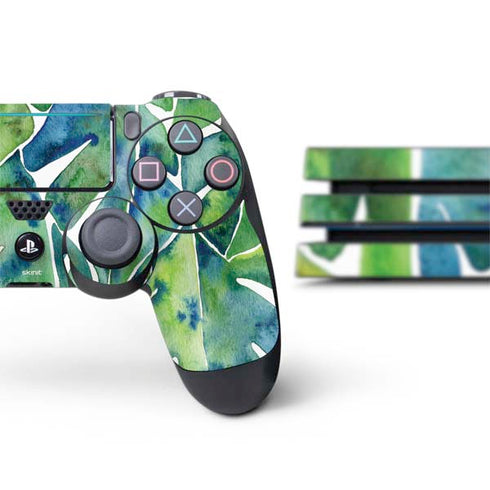 Cat Coq Tropical Leaves PS4 Pro Bundle Skin