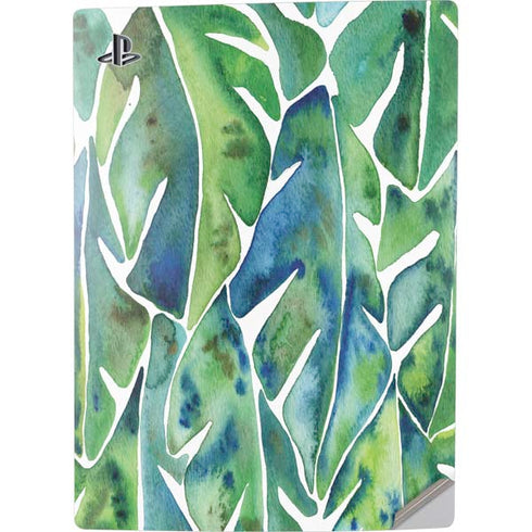 Cat Coq Tropical Leaves PS5 Digital Edition Console Skin