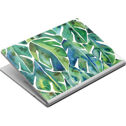 Cat Coq Tropical Leaves Surface Book Skin