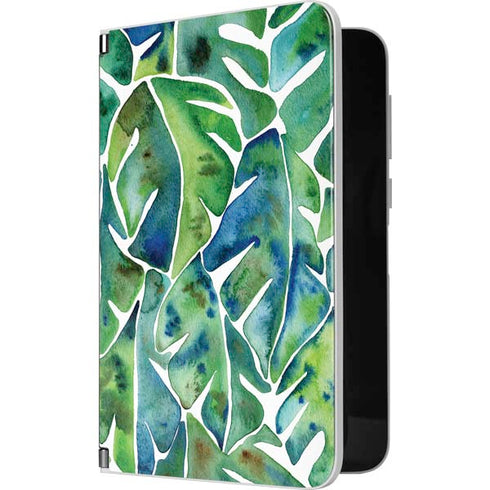 Cat Coq Tropical Leaves Surface Duo Skin