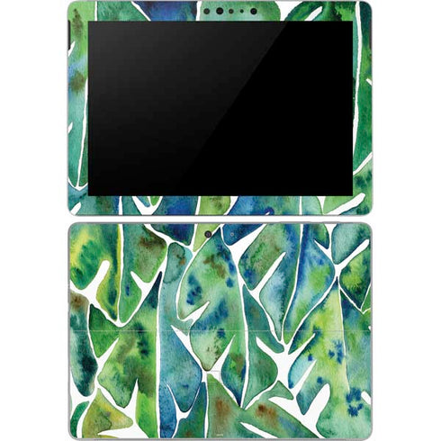 Cat Coq Tropical Leaves Surface Go Skin