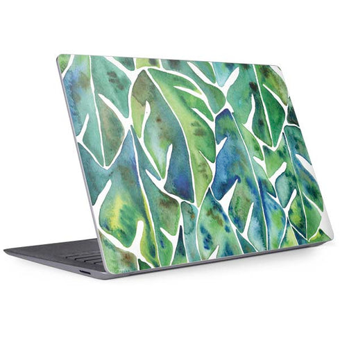 Cat Coq Tropical Leaves Surface Laptop 3 13.5in Skin