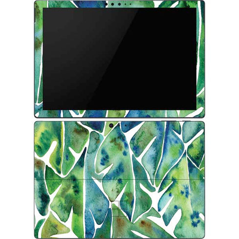 Cat Coq Tropical Leaves Surface Pro 6 Skin