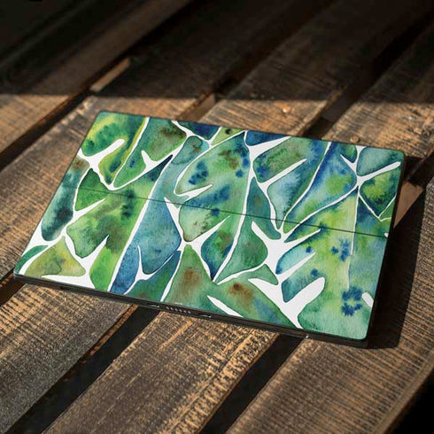 Cat Coq Tropical Leaves Surface Pro 7 Skin