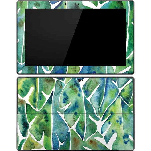 Cat Coq Tropical Leaves Surface Pro Tablet Skin