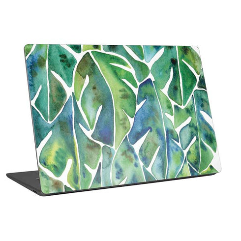 Cat Coq Tropical Leaves Universal Laptop 16in (13 x 9.4in) Skin