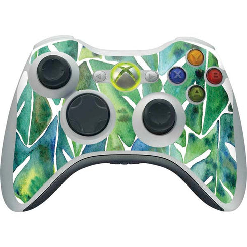 Cat Coq Tropical Leaves Xbox 360 Wireless Controller Skin