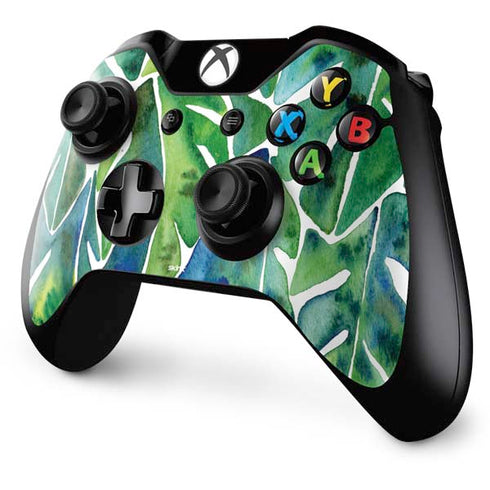 Cat Coq Tropical Leaves Xbox One Controller Skin