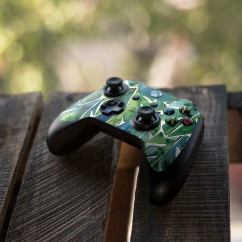 Cat Coq Tropical Leaves Xbox One Controller Skin