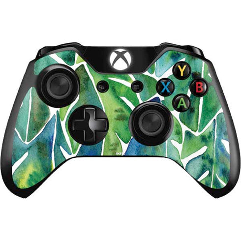 Cat Coq Tropical Leaves Xbox One Controller Skin