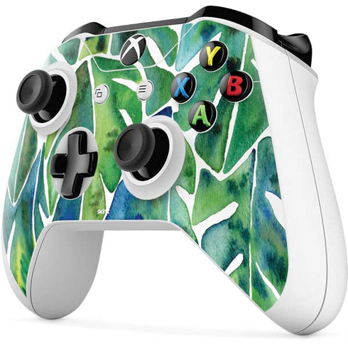 Cat Coq Tropical Leaves Xbox One S All-Digital Edition Bundle Skin
